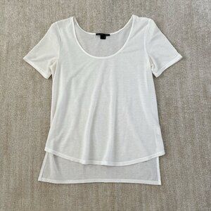 Theory Sheer Short Sleeve Top
